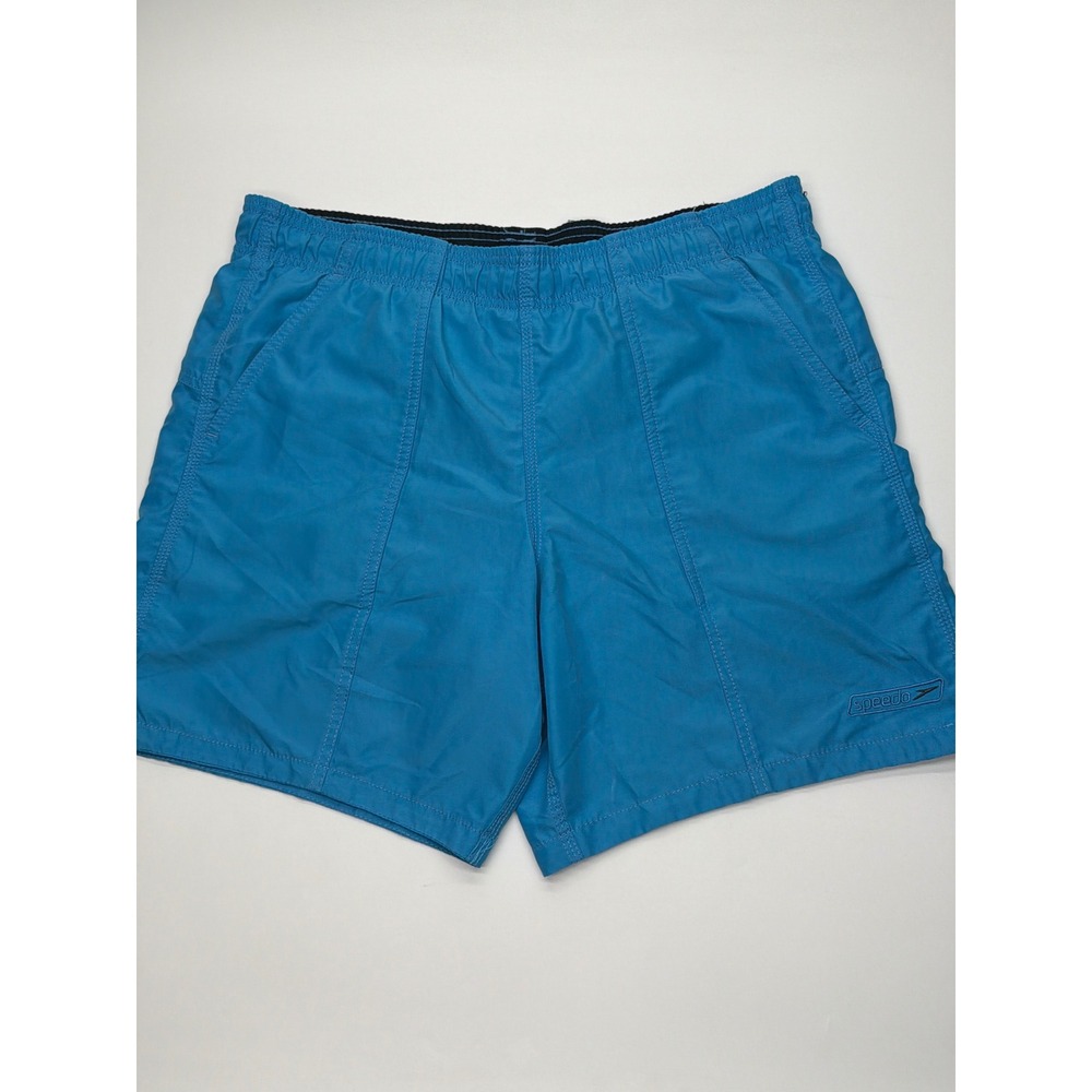 Speedo Blue Swim Shorts Board Shorts Elastic Waist Mesh Lined Women Small/Medium